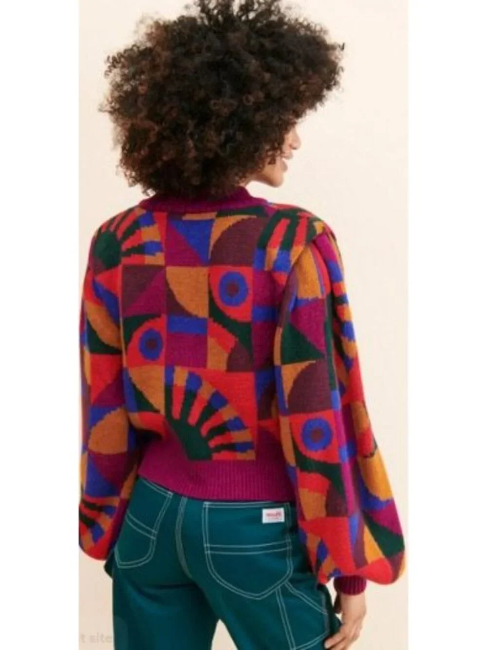 Anthropologie FARM Rio Graphic Toucans Sweater, Women Size Large